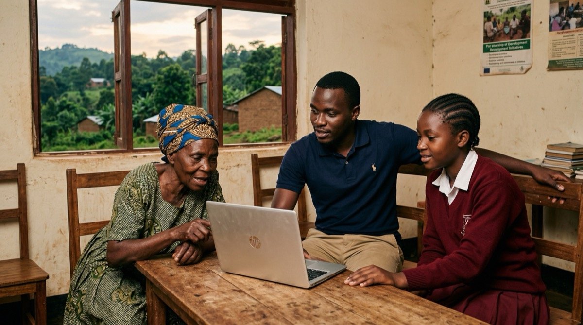 African students learning together
